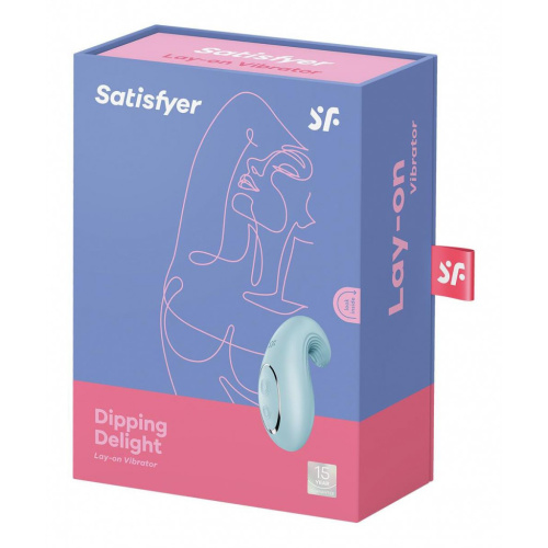 Satisfyer Dipping Delight - Вибратор, 9х6 см (голубой)
